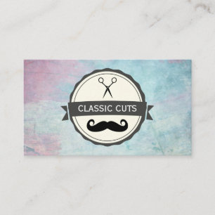 Klassieke Barber Shop Colorful Texture Visitekaartje