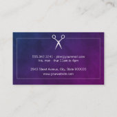 Klassieke Barber Shop Sleek Groen Paars Visitekaartje (Achterkant)