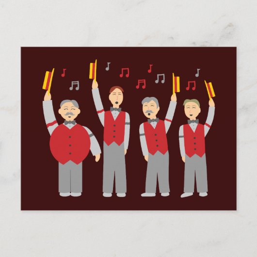 Klassieke Barbershop Kwartet Briefkaart (Voorkant)