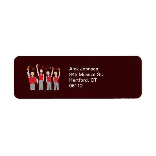 Klassieke Barbershop Kwartet Etiket (Voorkant)