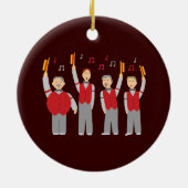 Klassieke Barbershop Kwartet Keramisch Ornament (Achterkant)