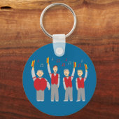 Klassieke Barbershop Kwartet Sleutelhanger (Voorkant)