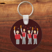 Klassieke Barbershop Kwartet Sleutelhanger (Voorkant)