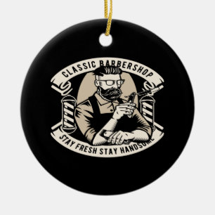 klassieke barbershop verblijf vers verblijf knap keramisch ornament