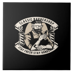 klassieke barbershop verblijf vers verblijf knap tegeltje