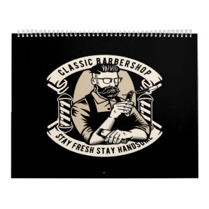 klassieke barbershop verblijf vers verblijf mooi kalender