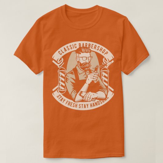Klassieke Barberwinkel T-shirt (Design voorkant)