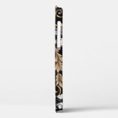 Klassieke barokbloemen: zwarte achtergrond. Case-Mate iPhone case (Achterkant / Links)