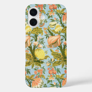Klassieke barokke bloem fruit damast textiel iPhone 16 hoesje