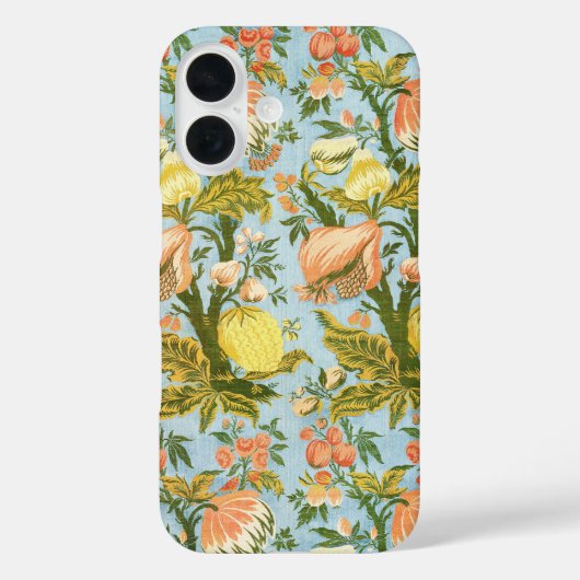 Klassieke barokke bloem fruit damast textiel Case-Mate iPhone case (Achterkant)