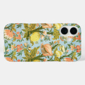 Klassieke barokke bloem fruit damast textiel Case-Mate iPhone case (Achterkant (horizontaal))