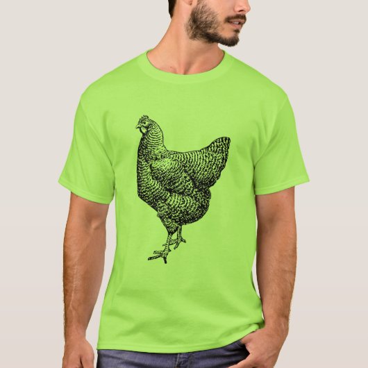 Klassieke Barred Plymouth Rock Kip Hen T-shirt (Voorkant)