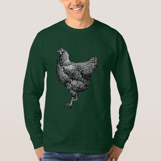 Klassieke Barred Plymouth Rock Kip Hen T-shirt (Voorkant)