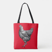 Klassieke Barred Plymouth Rock Kip Hen Tote Bag (Achterkant)