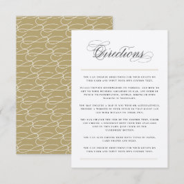 Klassieke Bars Directions Wedding Enclosure Kaart