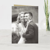 Klassieke bars Dubbel monogram Modern Foto bruilof Bedankkaart (Achterkant)