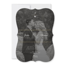 Klassieke bars Dubbel monogram Modern Foto bruilof