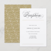 Klassieke Bars Huwelijksreceptie Bijgevoegde kaart (Voorkant / Achterkant)