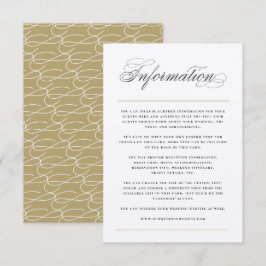 Klassieke Bars Information Wedding Enclosure Kaart