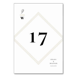 Klassieke bars lijnen Dubbelmonogram modern huweli Kaart