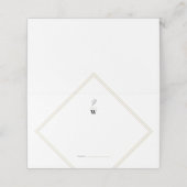 Klassieke bars lijnen Dubbelmonogram modern huweli Plaatskaartje (Buitenkant ongevouwen)