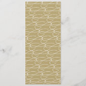 Klassieke bars lijnen Dubbelmonogram modern huweli Programmakaart (Achterkant)