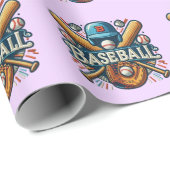 Klassieke Baseball Essentials / Stijlvolle Retro L Cadeaupapier (Rol Hoek)