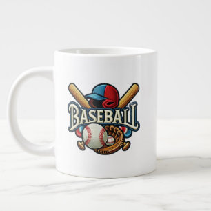 Klassieke Baseball Essentials / Stijlvolle Retro L Grote Koffiekop