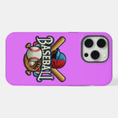 Klassieke Baseball Essentials / Stijlvolle Retro L iPhone Hoesje (Achterkant horizontaal)