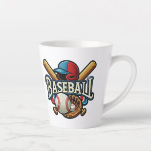 Klassieke Baseball Essentials / Stijlvolle Retro L Latte Mok