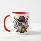 Klassieke Baseball Essentials / Stijlvolle Retro L Mok (Links)