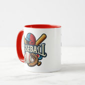 Klassieke Baseball Essentials / Stijlvolle Retro L Mok (Voorkant links)