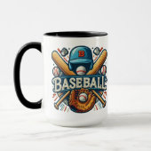 Klassieke Baseball Essentials / Stijlvolle Retro L Mok (Links)