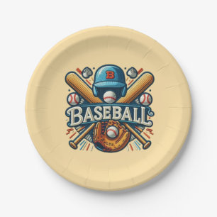 Klassieke Baseball Essentials / Stijlvolle Retro L Papieren Bordje