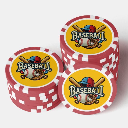 Klassieke Baseball Essentials / Stijlvolle Retro L Poker Chips (Opstapeling)