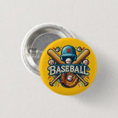Klassieke Baseball Essentials / Stijlvolle Retro L Ronde Button 3,2 Cm (Voorkant /achterkant)