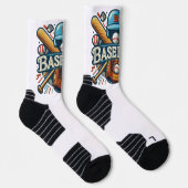 Klassieke Baseball Essentials / Stijlvolle Retro L Sokken (Rechts)