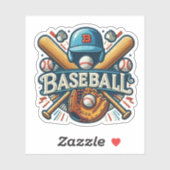 Klassieke Baseball Essentials / Stijlvolle Retro L Sticker (Vel)