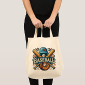 Klassieke Baseball Essentials / Stijlvolle Retro L Tote Bag (Voorkant (product))