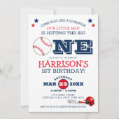 Klassieke Baseball Kinder 1e verjaardag Kaart (Voorkant)