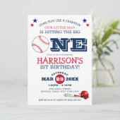 Klassieke Baseball Kinder 1e verjaardag Kaart (Staand voorkant)