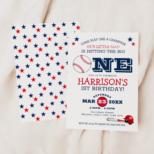 Klassieke Baseball Kinder 1e verjaardag Kaart