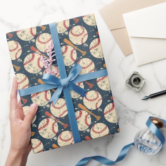 Klassieke Baseball met Afgeleid Effect Cadeaupapier (Geschenken)