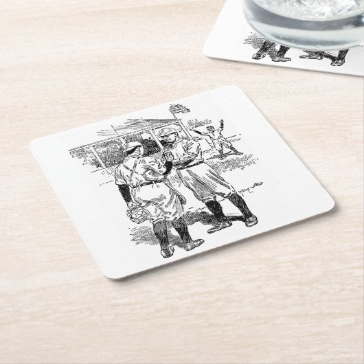 Klassieke Baseball Onderzetter set (Schuin)