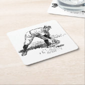 Klassieke Baseball Onderzetter set (Schuin)