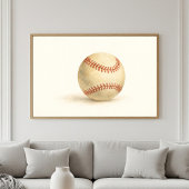 Klassieke Baseball Waterolor Art Poster