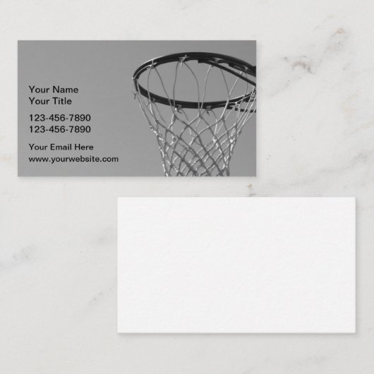 Klassieke Basketball Coach-Visitekaartjes Visitekaartje (Voorkant / Achterkant)