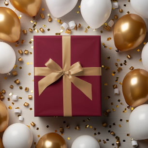 Klassieke Batch: Deep Bourgogne Wrapping Paper Rol Cadeaupapier