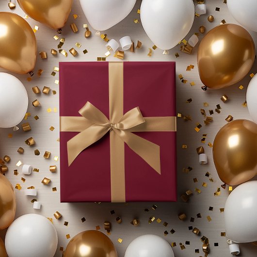 Klassieke Batch: Deep Bourgogne Wrapping Paper Rol Cadeaupapier