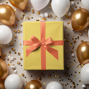 Klassieke Batch: Mooie gele wikkelpapierrol Cadeaupapier